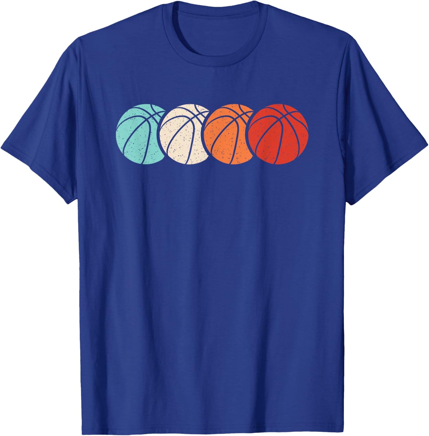 Retro Basketball Vintage Basketball Player Men Women Kids T-Shirt - T-Shirt | Royal