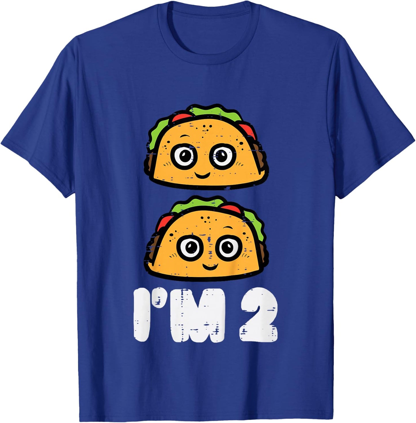 2nd Birthday Tacos Im 2 Years Old Mexican Boys Girls Kids T-Shirt - T-Shirt | Royal