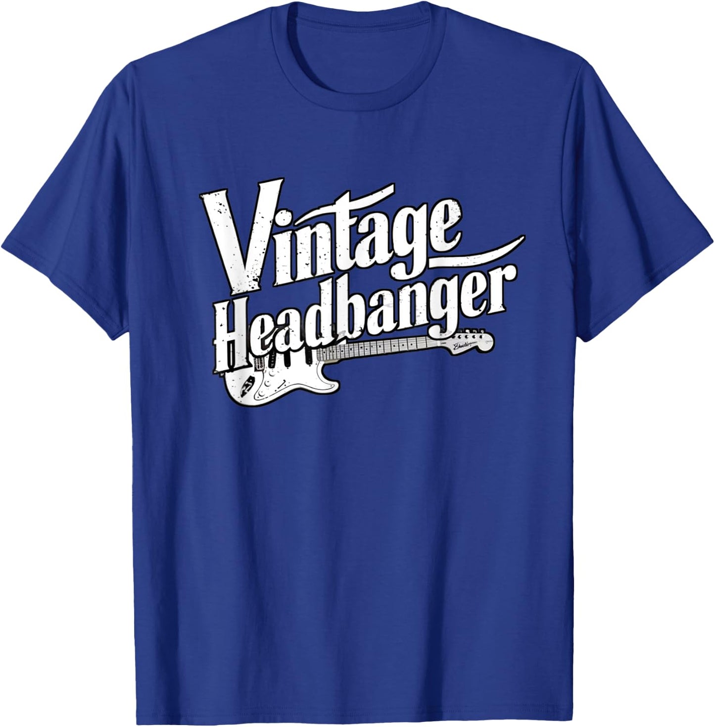 Vintage Headbanger 80's Heavy Metal Music Lovers Funny T-Shirt - T-Shirt | Royal