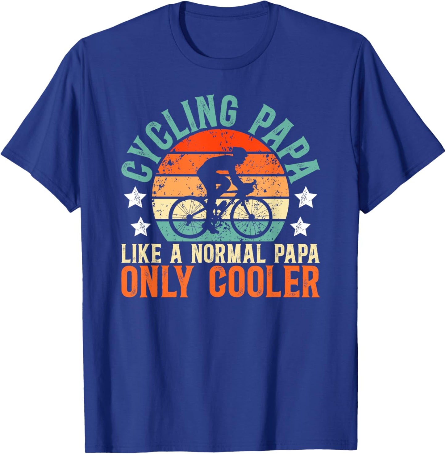 Cool Cycling Papa Grandpa Bicycle Papa Cyclist Papa T-Shirt - T-Shirt | Royal