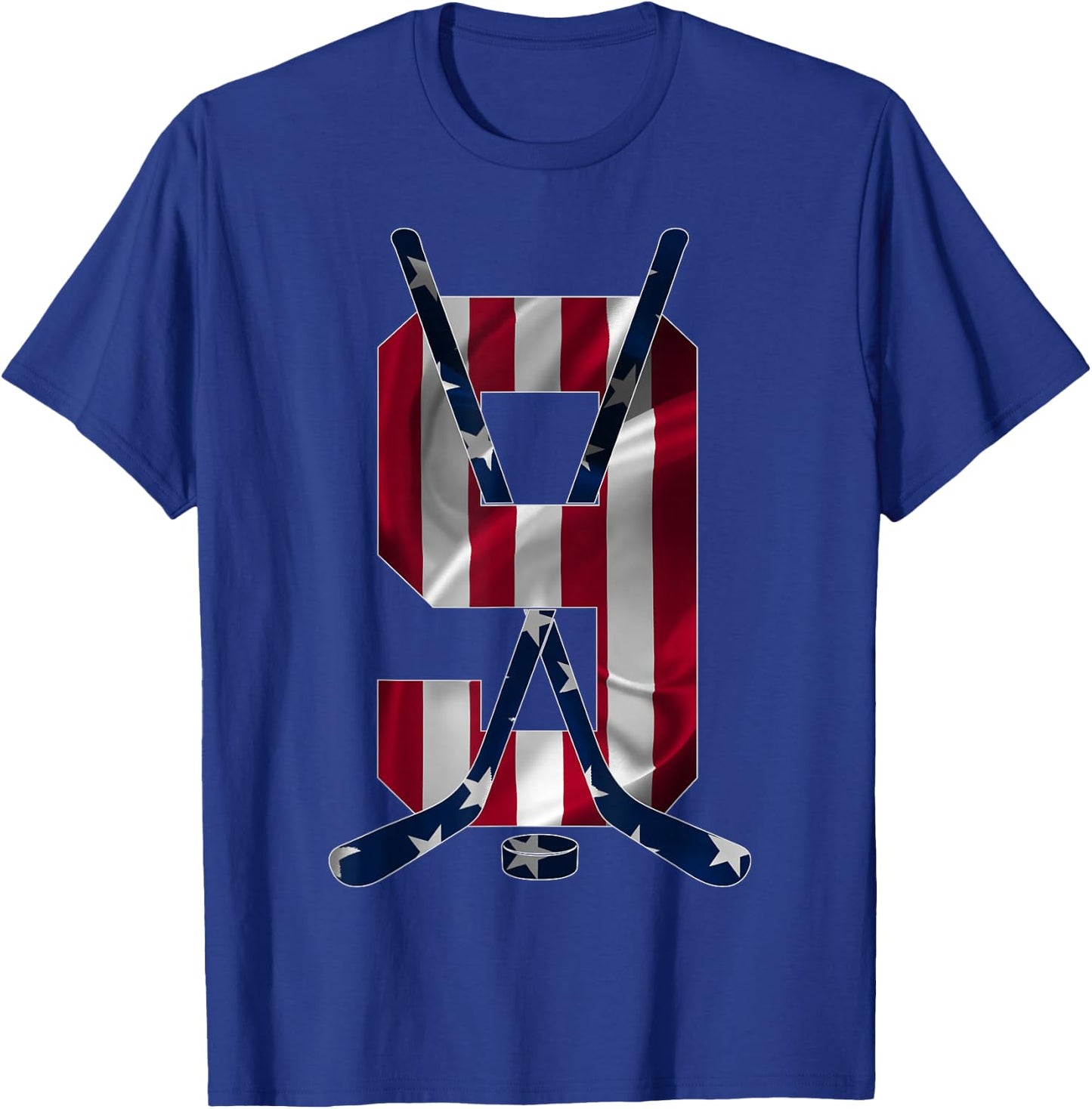 Number 9 Years Ice Hockey 9th Birthday T-Shirt - T-Shirt | Royal