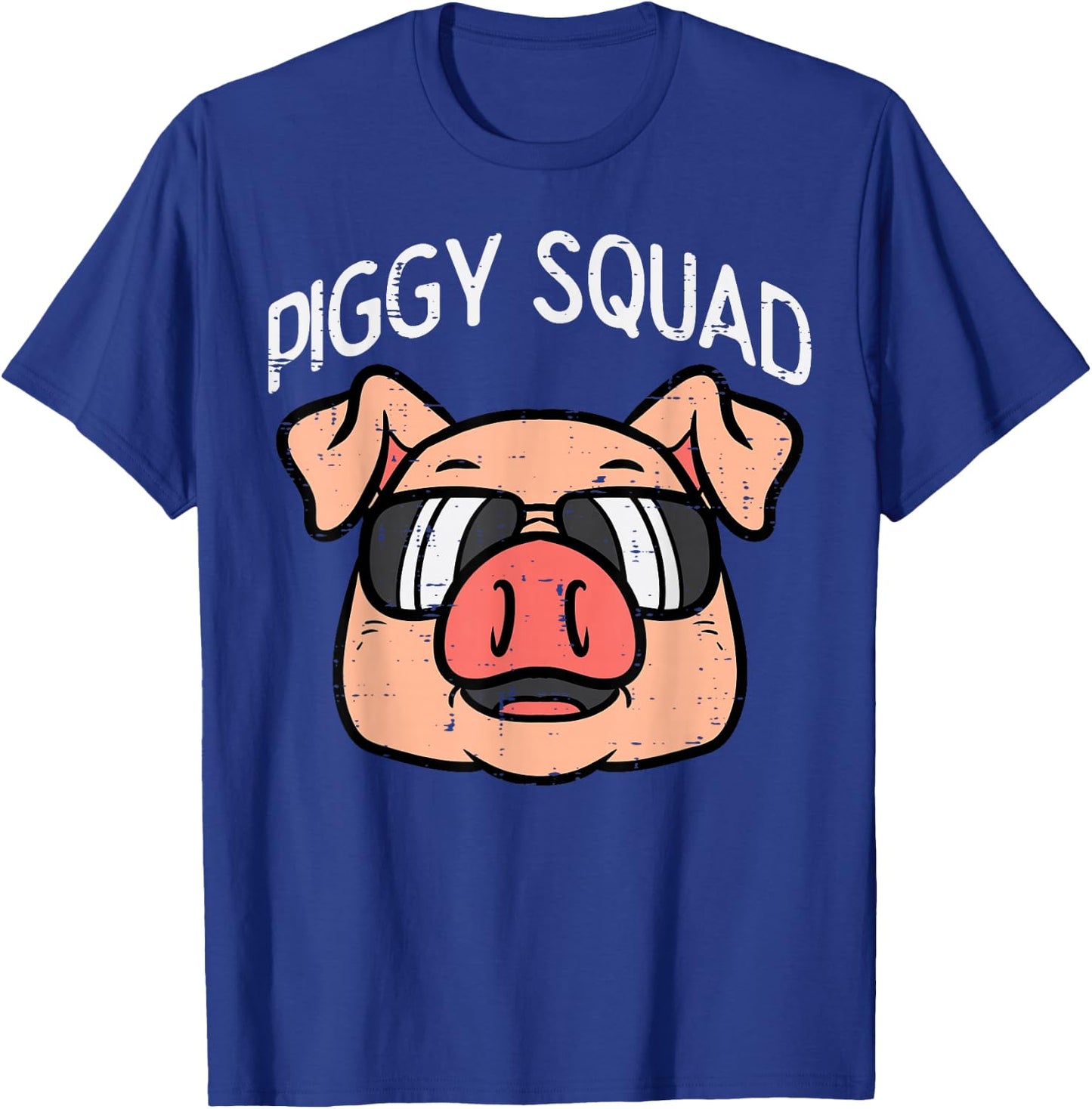 Piggy Squad Funny Pig Farmer Hog Farm Animal Men Women Kids T-Shirt - T-Shirt | Royal