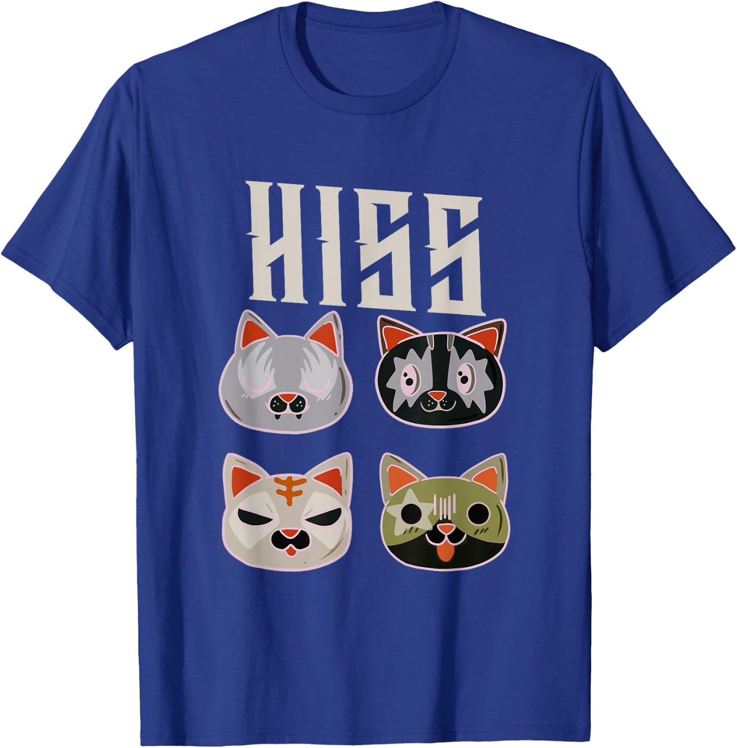 Kiss Cat Citty Death Metal Rock Music Women T-Shirt - T-Shirt | Royal