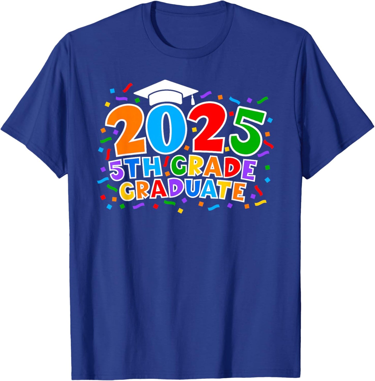 5th Fifth Grade Graduate 2025 Graduation Class Of 2025 Kids T-Shirt - T-Shirt | Royal