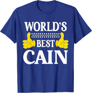 Cain Surname Funny Team Family Last Name World's Best Cain T-Shirt - T-Shirt | Royal