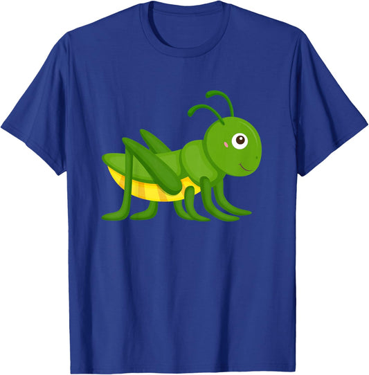Happy Grasshopper Drawing Boys Girls Toddlers T-Shirt - T-Shirt | Royal
