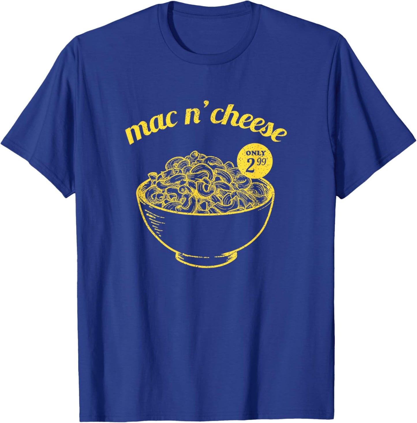 Mac n Cheese - Retro Vintage Mac n'cheese T-Shirt - T-Shirt | Royal