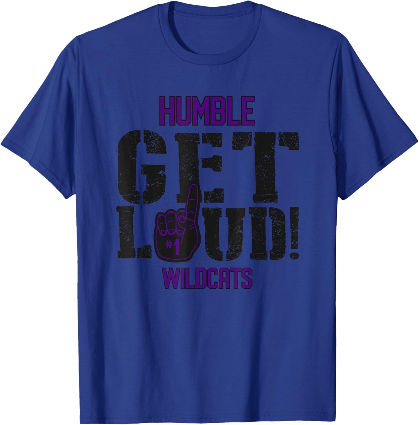 Humble High School GET LOUD Wildcats T-Shirt - T-Shirt | Royal