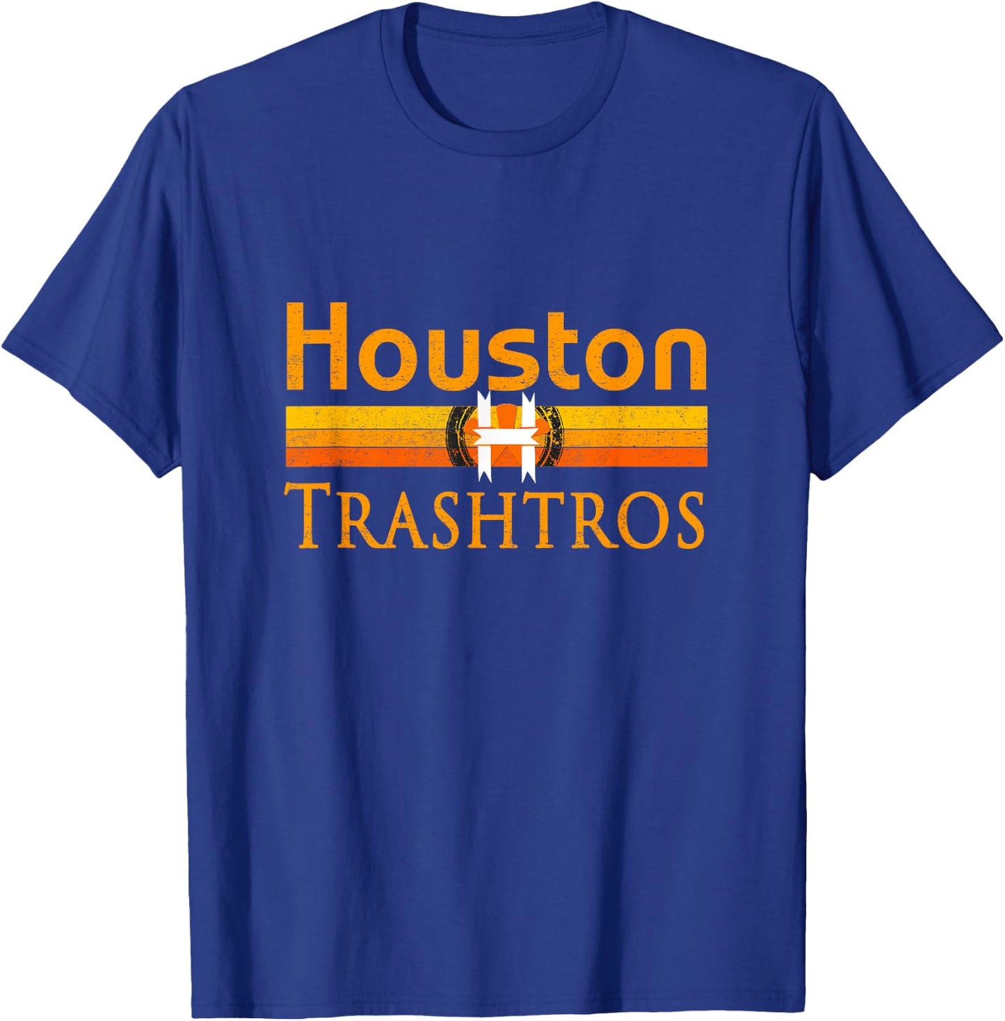 Houston Trashtros Asterisks Cheated in 2017 Funny Baseball T-Shirt - T-Shirt | Royal