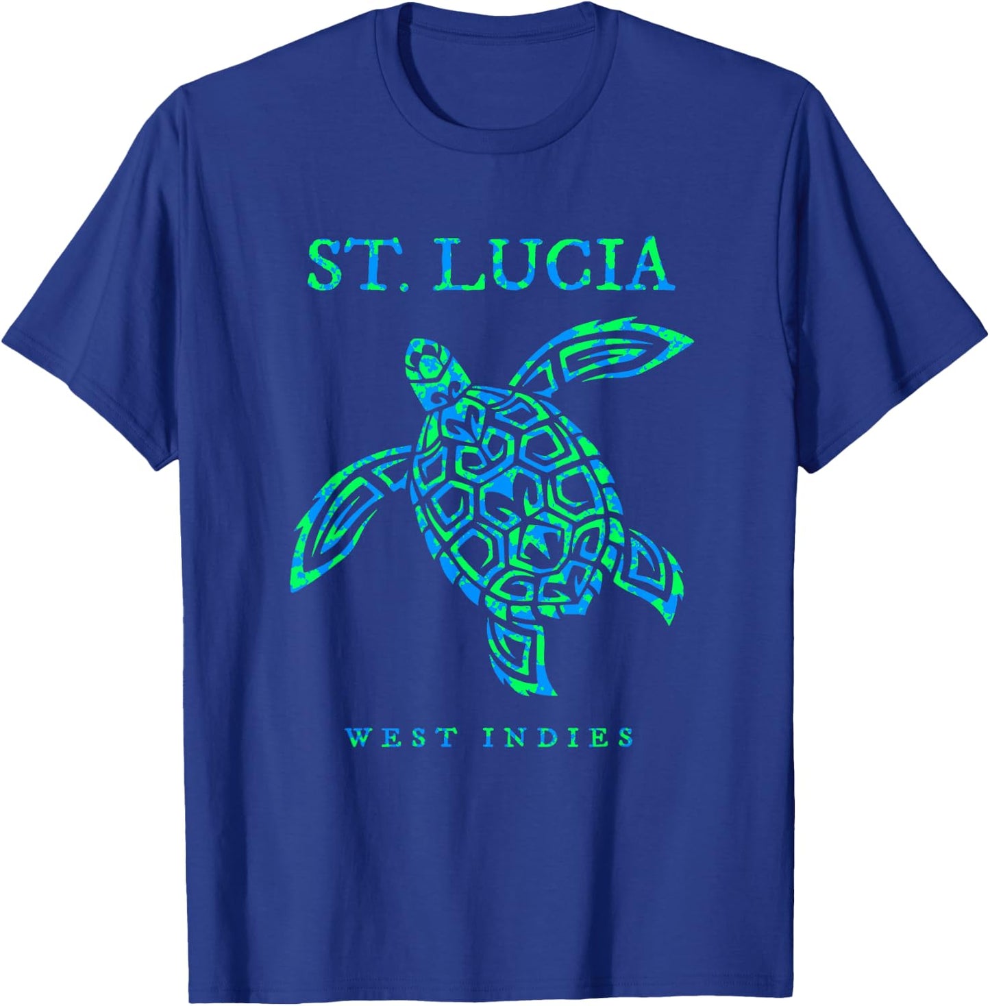 St Lucia Sea Turtle Travel Cruise Vacation Souvenir T-Shirt - T-Shirt | Royal