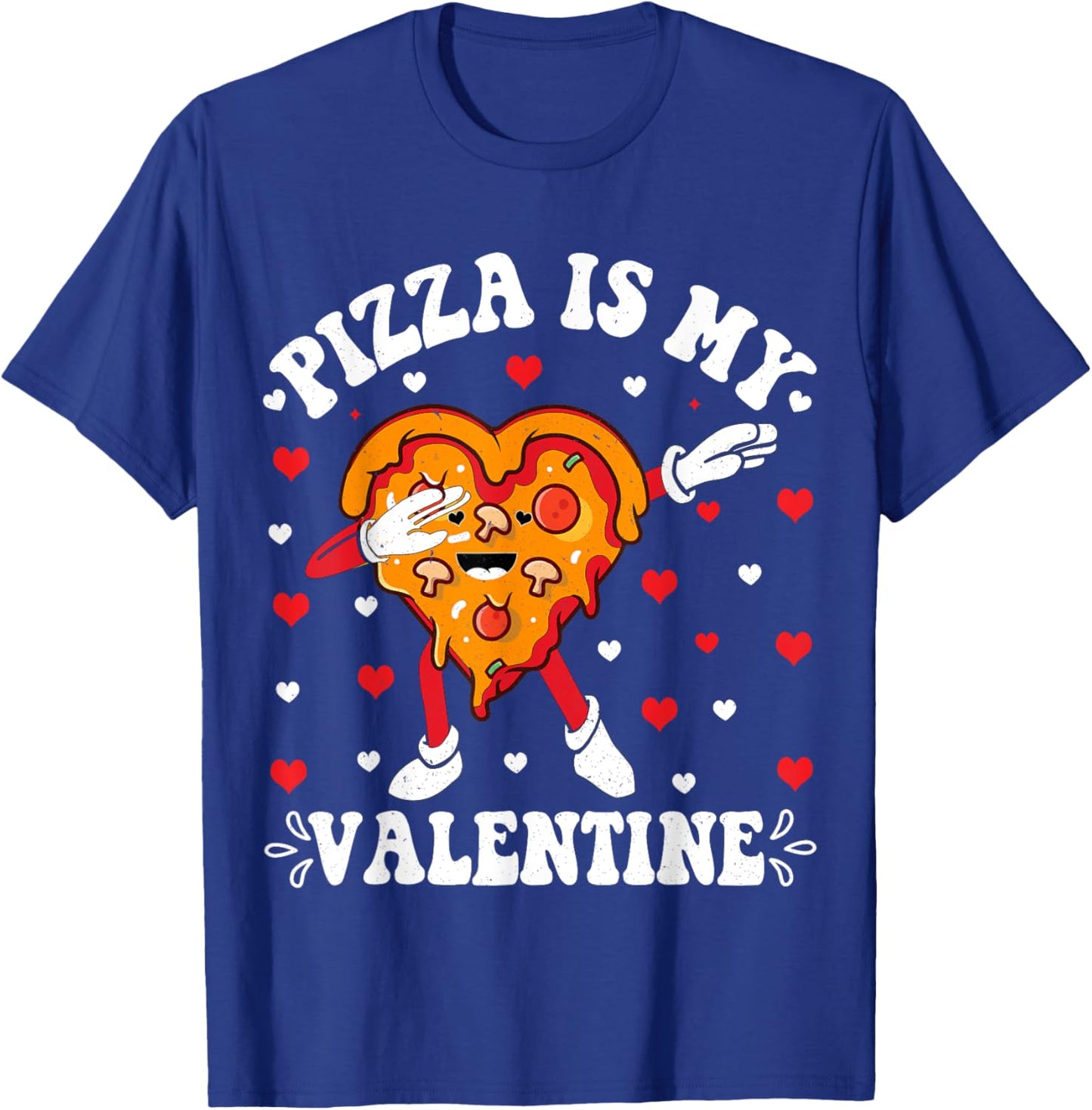Pizza Is My Valentine Funny Valentines Day Boys Kids T-Shirt - T-Shirt | Royal