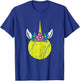 Unicorn Head Tennis Ball Cute Player Coach Women Girls Kids T-Shirt - T-Shirt | Royal