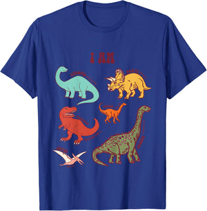 I’m Strong Brave Loved Dinosaur Affirmation Dino Christian T-Shirt - T-Shirt | Royal