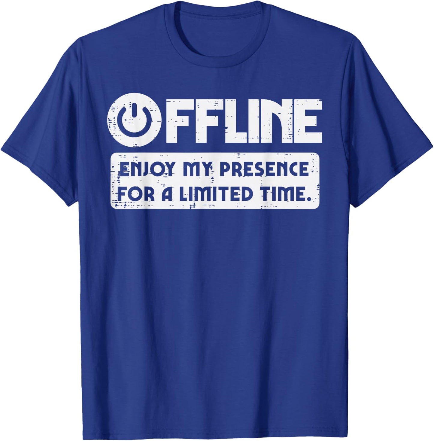 Gamer Offline Enjoy My Presence Time Men Boys Kids T-Shirt - T-Shirt | Royal