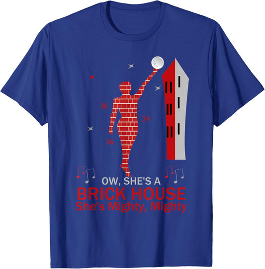 Funny Brick House 80's Hit Songs or Women Graphic T-Shirt - T-Shirt | Royal