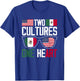 Two Cultures One Heart Mexico Usa America Mexican American T-Shirt - T-Shirt | Royal