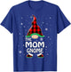 Mom Gnome Buffalo Plaid Matching Family Christmas Pajama T-Shirt - T-Shirt | Royal