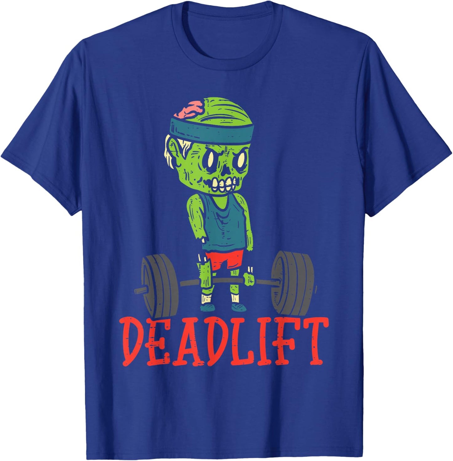 Zombie Deadlift Funny Gym Halloween Workout Fitness Men PT T-Shirt - T-Shirt | Royal