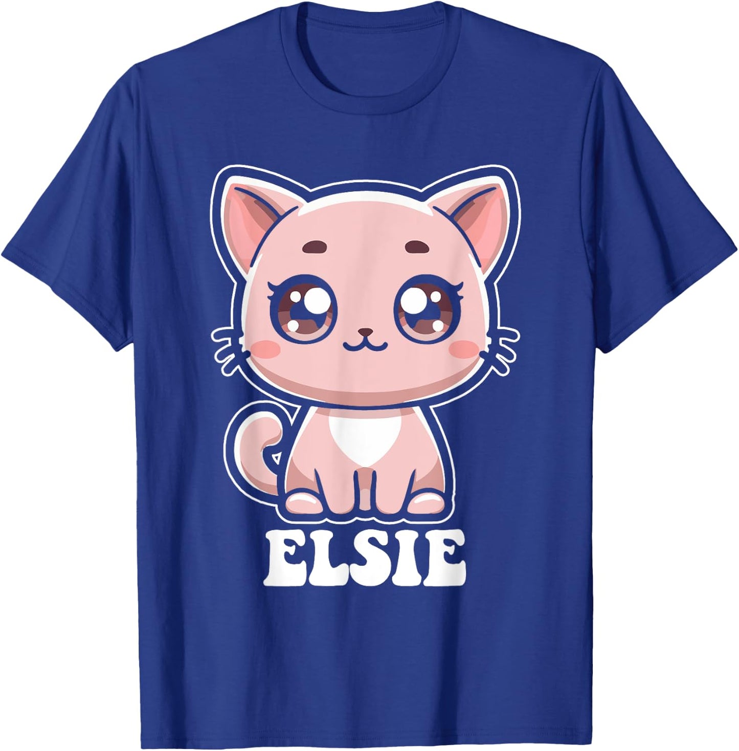Elsie Cute Cat Kitten Design for Girls Name Elsie T-Shirt - T-Shirt | Royal