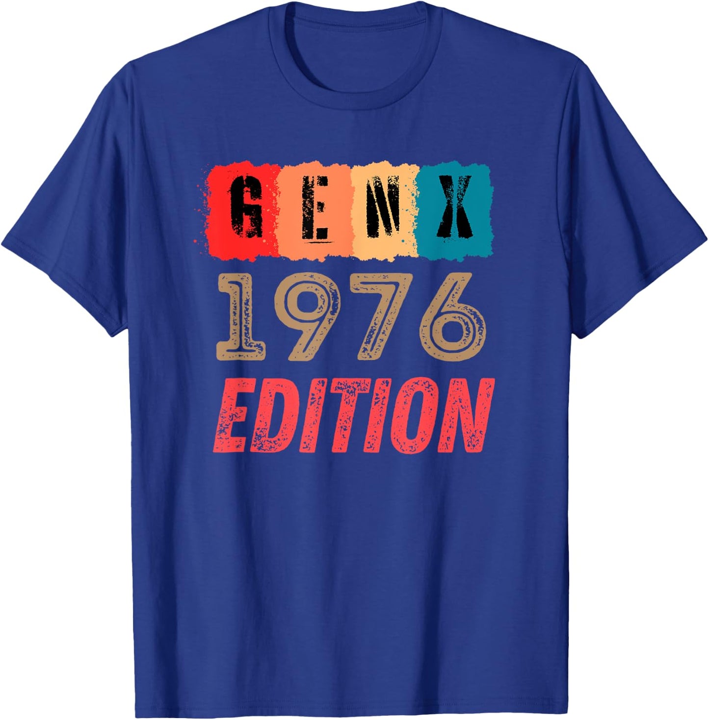 Vintage Gen X 1976 Women Mom Dad T-Shirt - T-Shirt | Royal