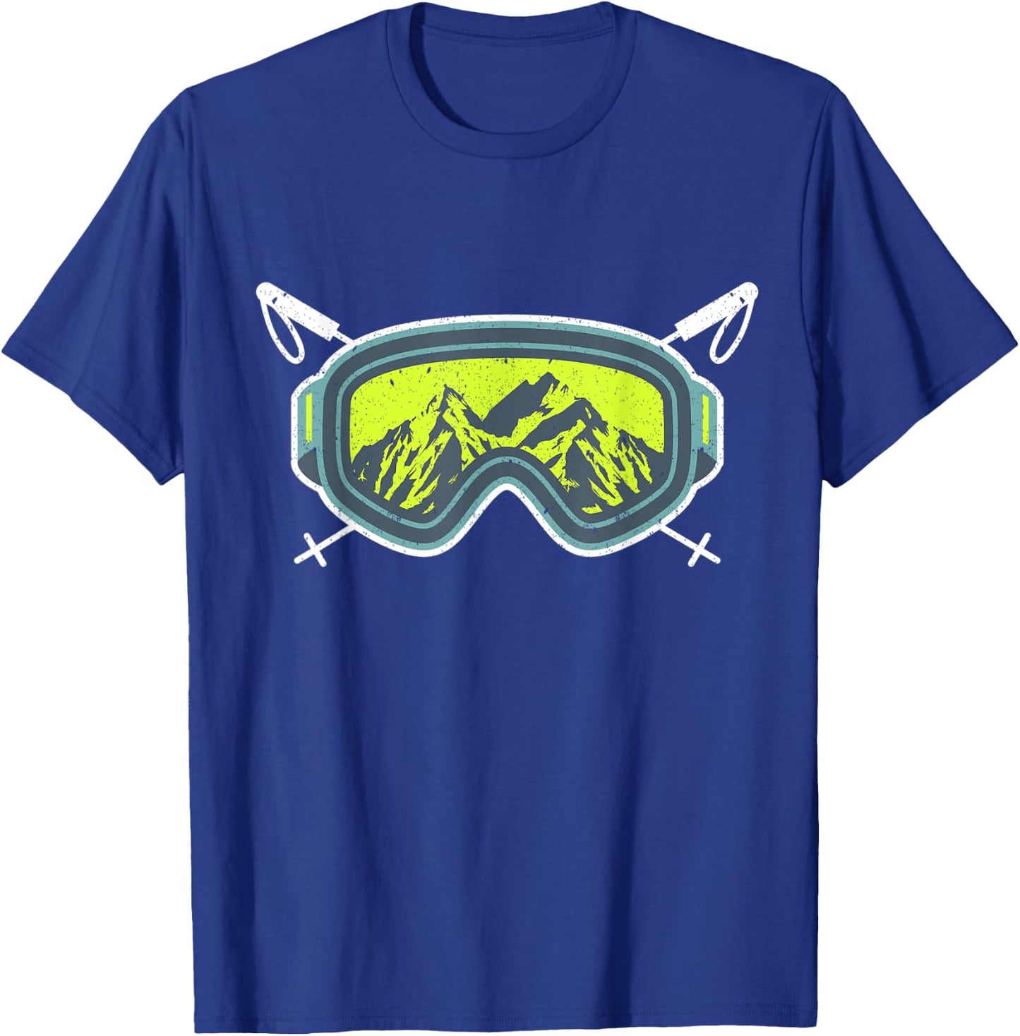 Ski Goggles Winter Skiing Sport Gear Mask Snow Mountain T-Shirt - T-Shirt | Royal