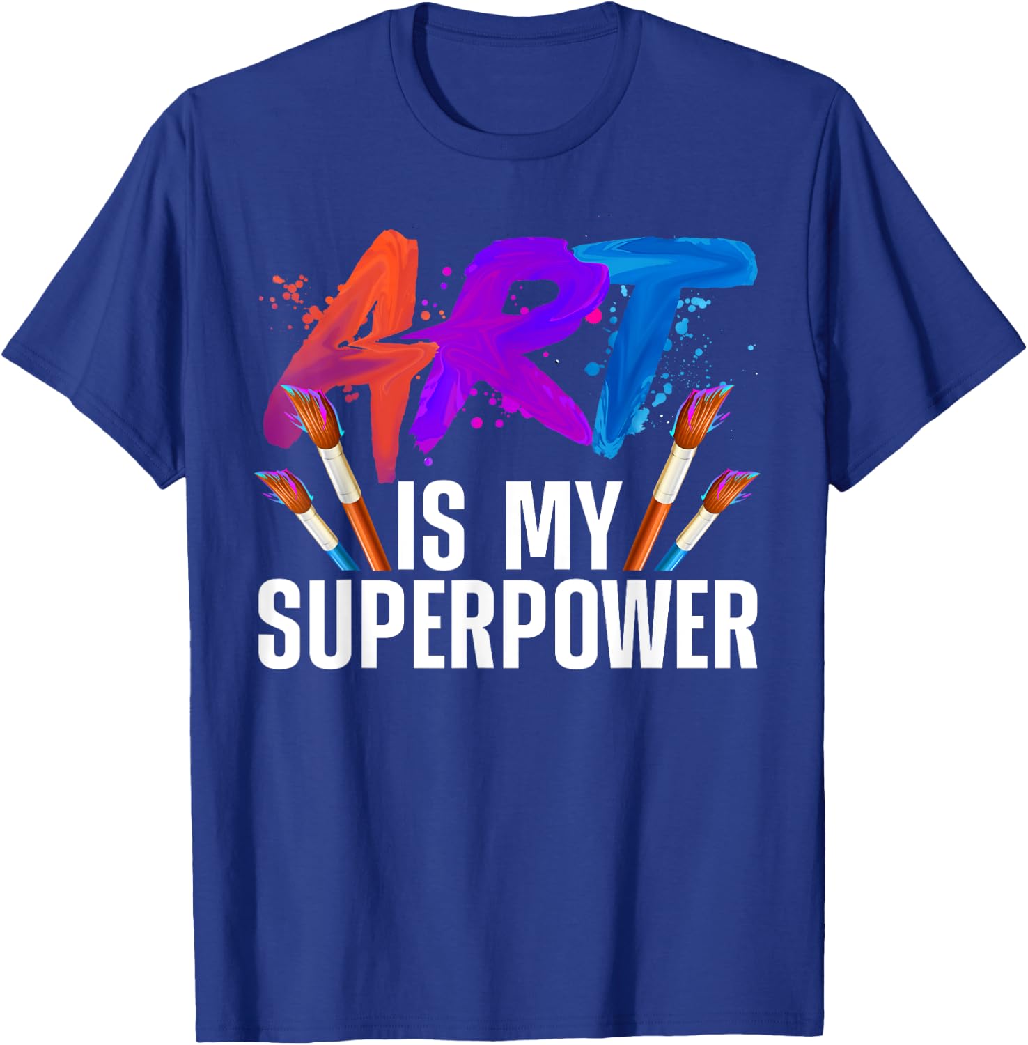 Cool Art Women Art Teacher Artist Painter Superpower Small T-Shirt - T-Shirt | Royal