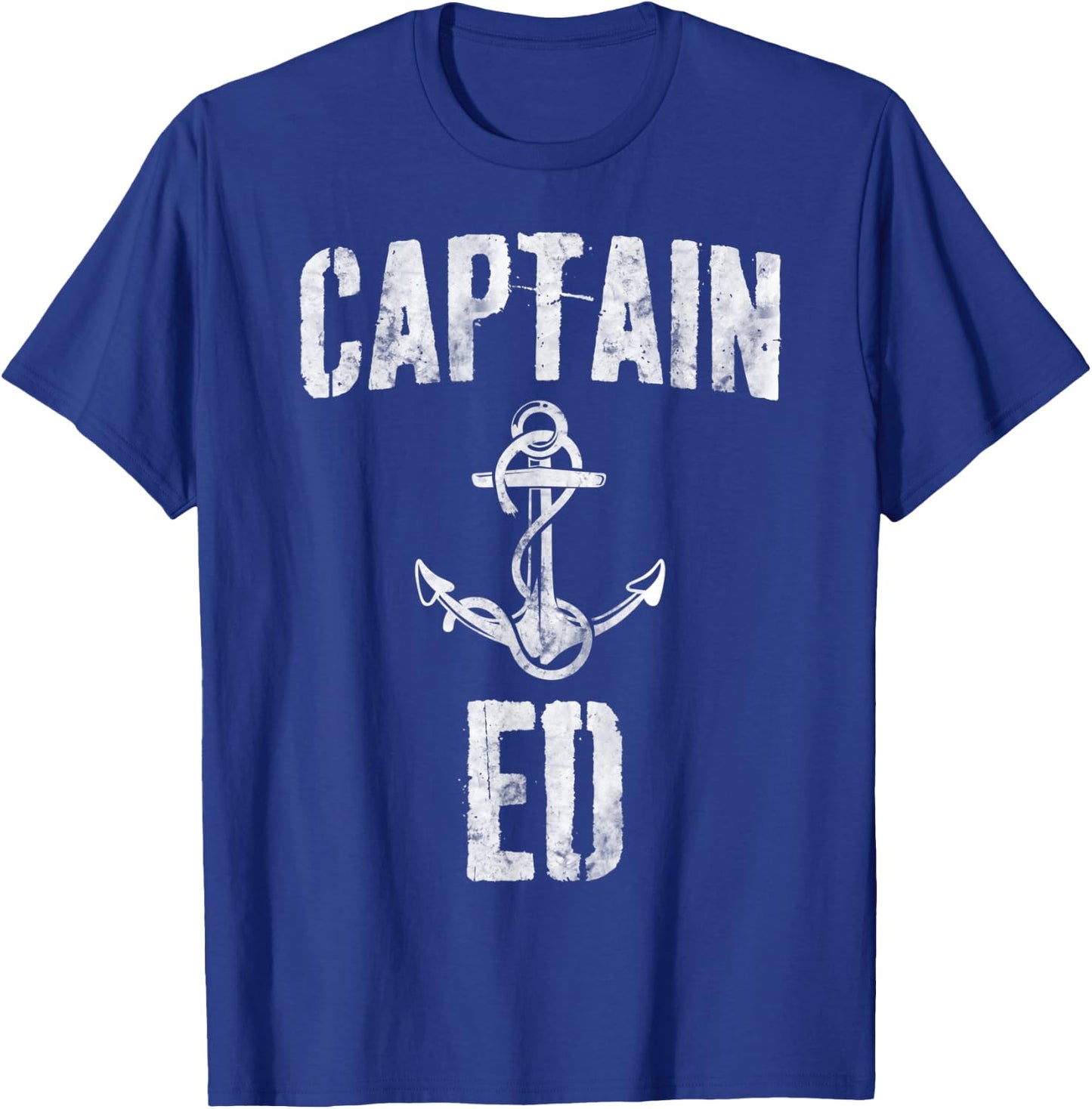 Funny Personalized Boating Shirt First Name Captain Ed T-Shirt - T-Shirt | Royal