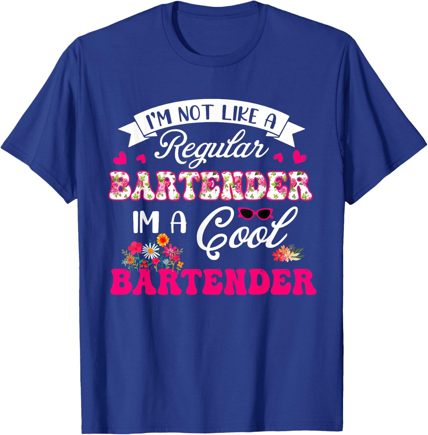 Vintage Not Like A Regular Bartender Costume Proud Job T-Shirt - T-Shirt | Royal