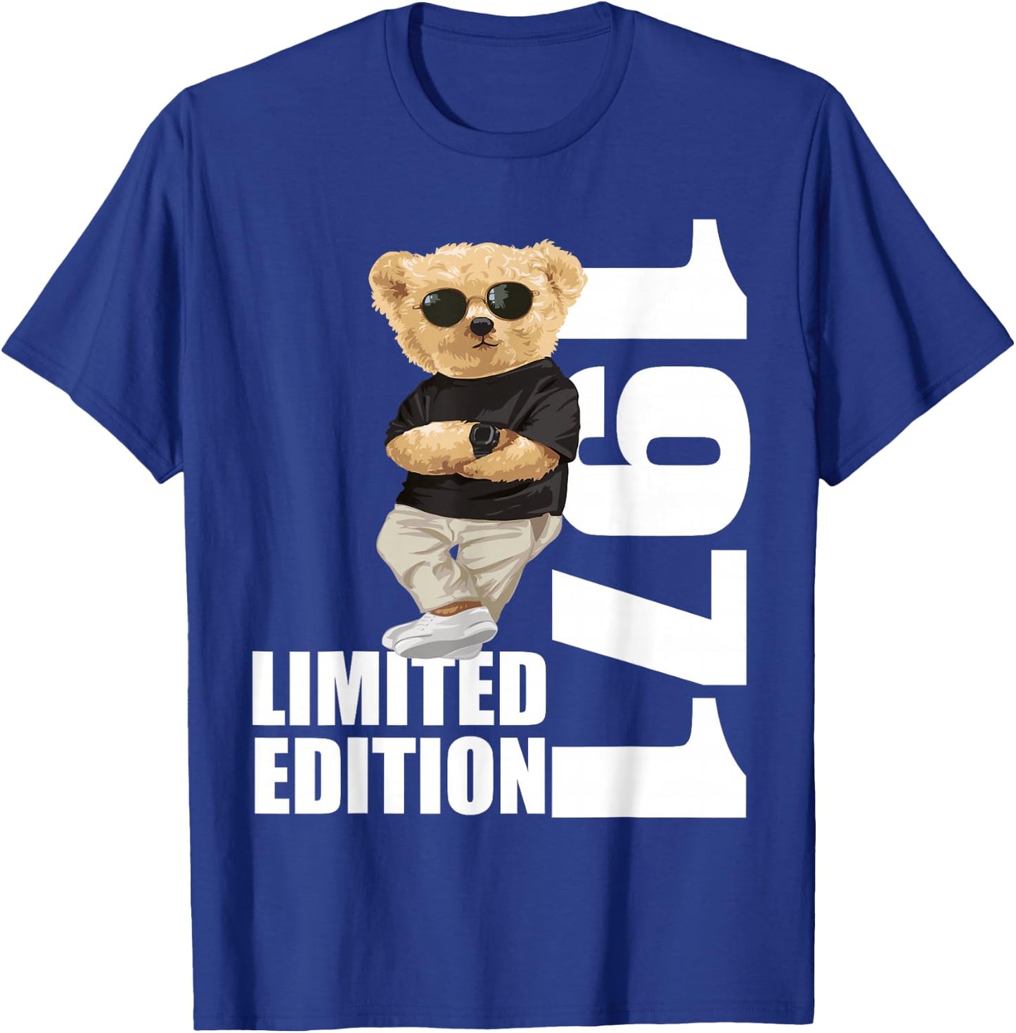 Limited Edition 1971 Bear Birthday 1971 Vintage 1971 T-Shirt - T-Shirt | Royal