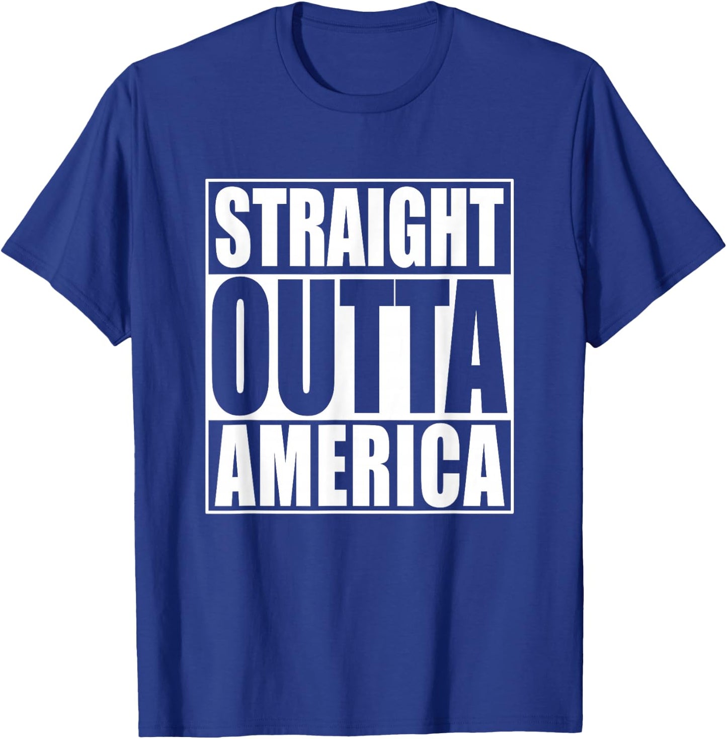 Straight Outta America T-Shirt - T-Shirt | Royal