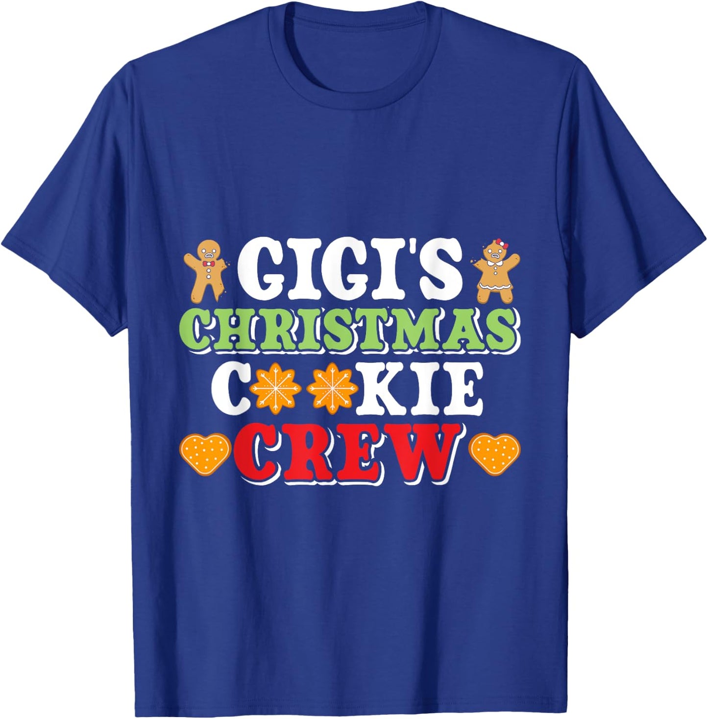 Christmas Costume GIGI'S CHRISTMAS COOKIE CREW Grandchildre T-Shirt - T-Shirt | Royal