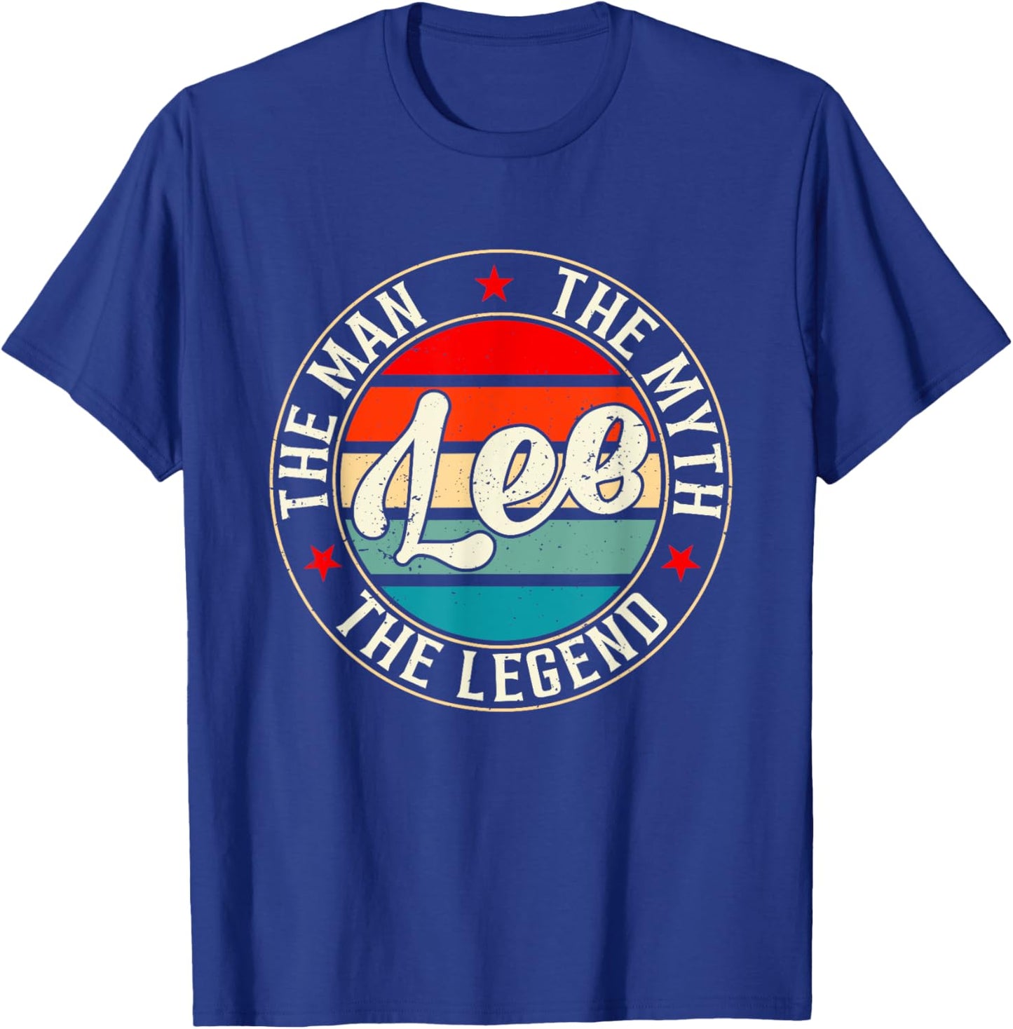 LEE The Man The Myth The Legend Shirt Funny Personalized T-Shirt - T-Shirt | Royal