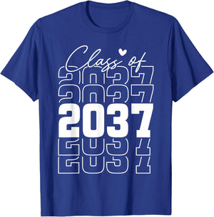 Class Of 2037 Kindergarten To Graduation T-Shirt - T-Shirt | Royal