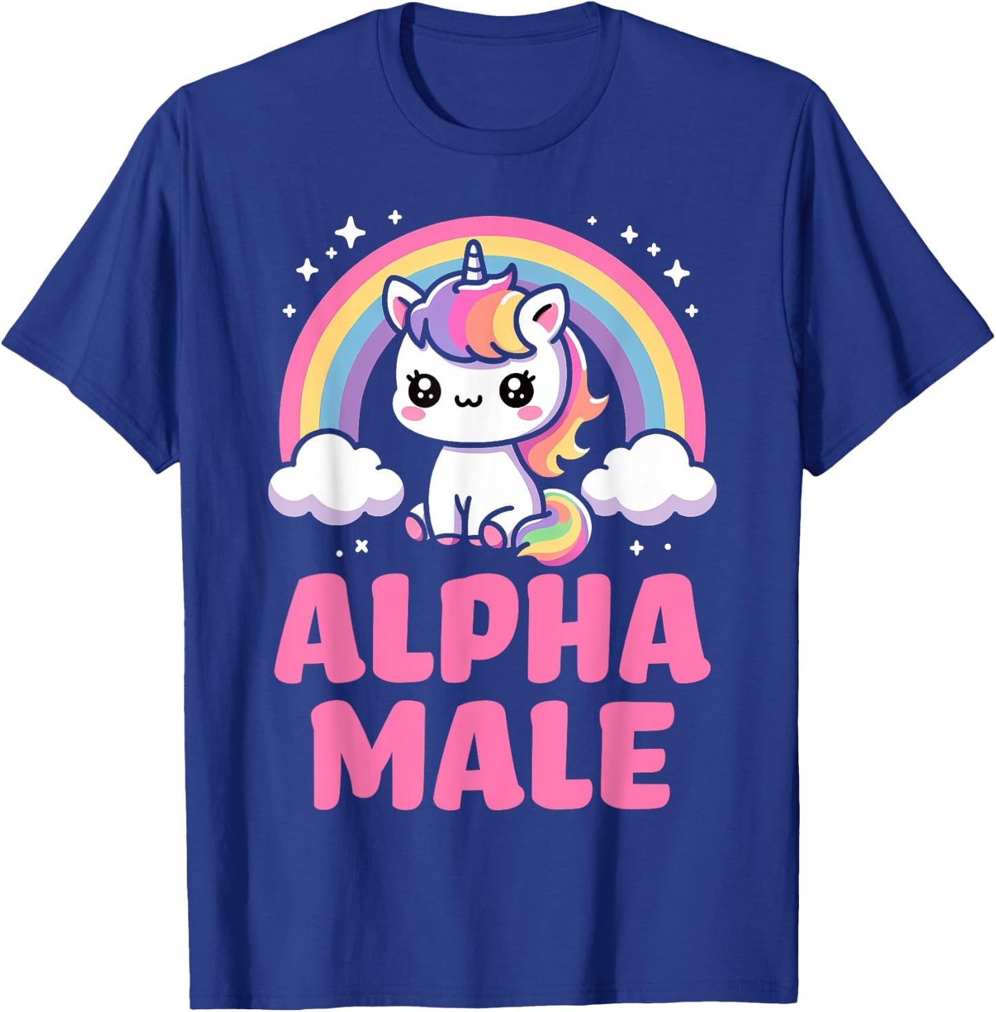 Alpha Male Unicorn Boys Ironic Cute Funny Sarcastic Humor T-Shirt - T-Shirt | Royal