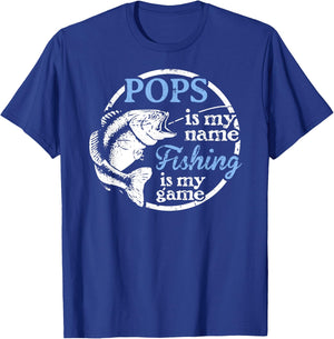 Pops - Fishing is My Game! T-Shirt - T-Shirt | Royal