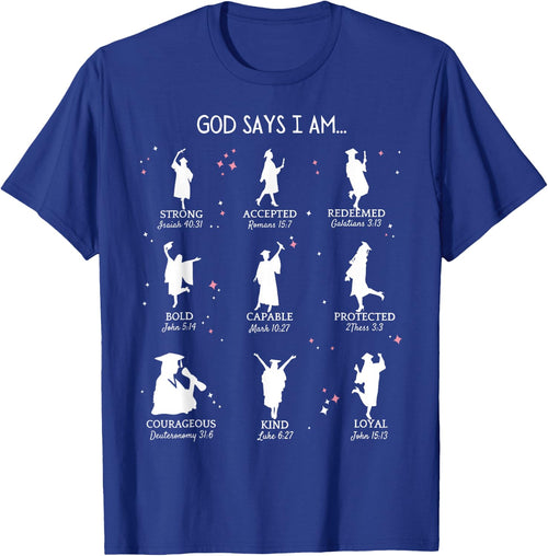 Graduation God Says I Am Bible Verse Christian High School