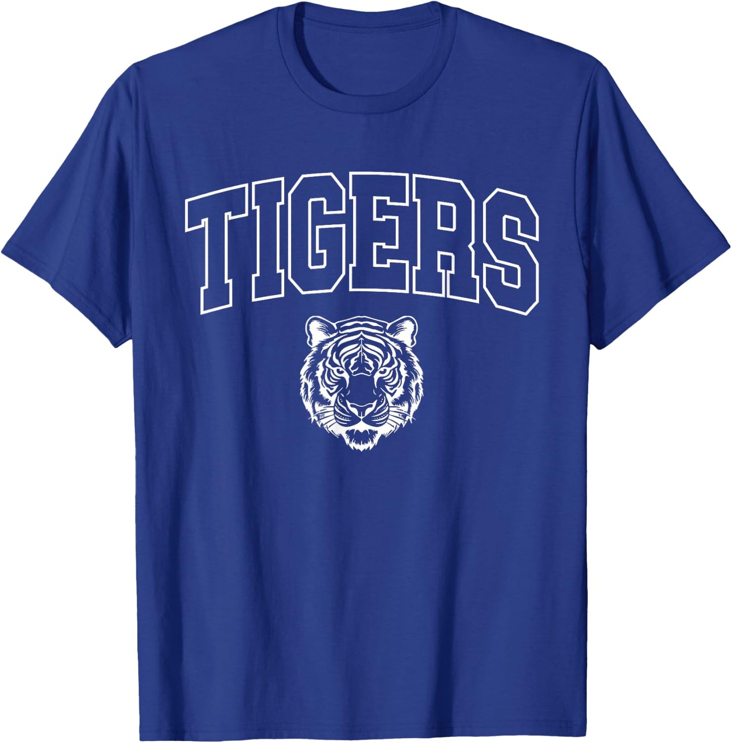 Vintage Tigers School Sports Name Women Kids T-Shirt - T-Shirt | Royal