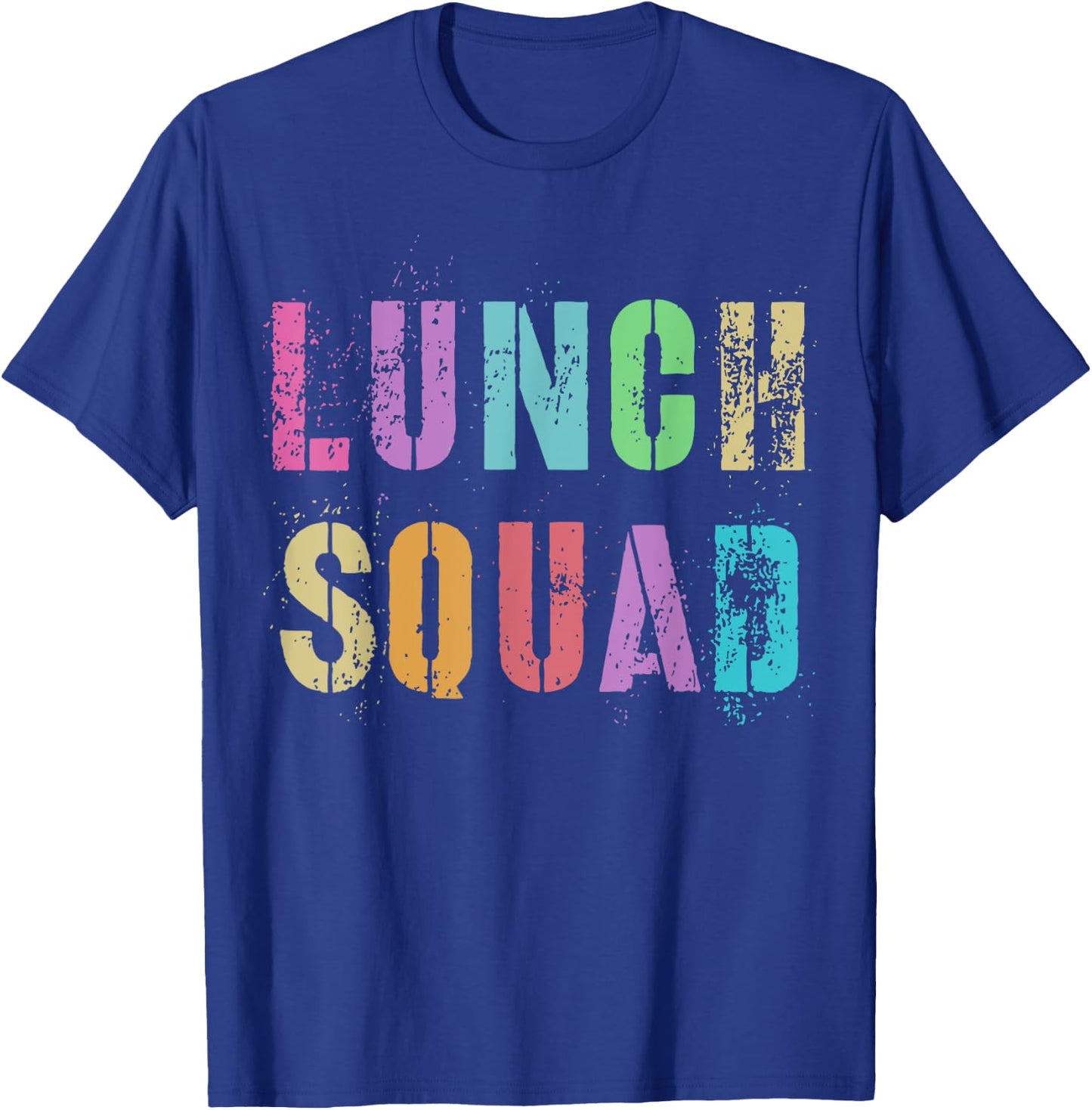 Vintage LUNCH SQUAD Back To School Office Food Service Crew T-Shirt - T-Shirt | Royal