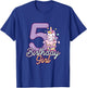 5 Years Old Birthday Girl Gifts Unicorn 5th Birthday T-Shirt - T-Shirt | Royal