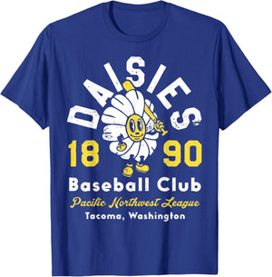 Tacoma Daisies Washington Vintage Defunct Baseball T-Shirt - T-Shirt | Royal