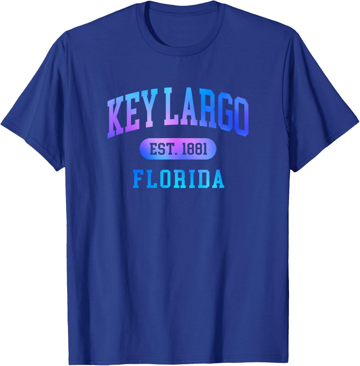 Key Largo Florida Souvenir Vacation Colorful Girls T-Shirt - T-Shirt | Royal