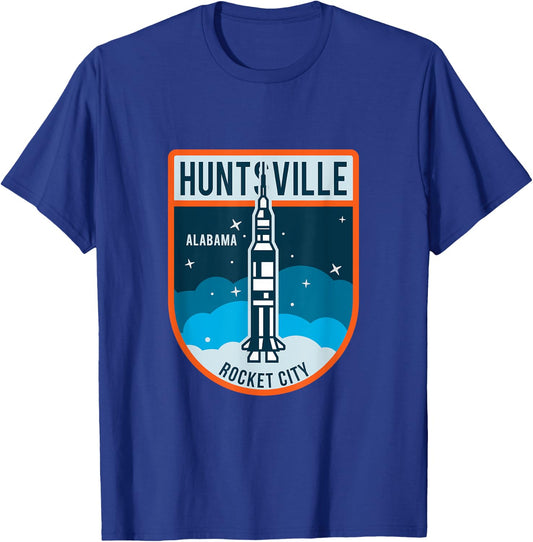 Huntsville Alabama Rocket City Space Ship Spaceflight T-Shirt - T-Shirt | Royal