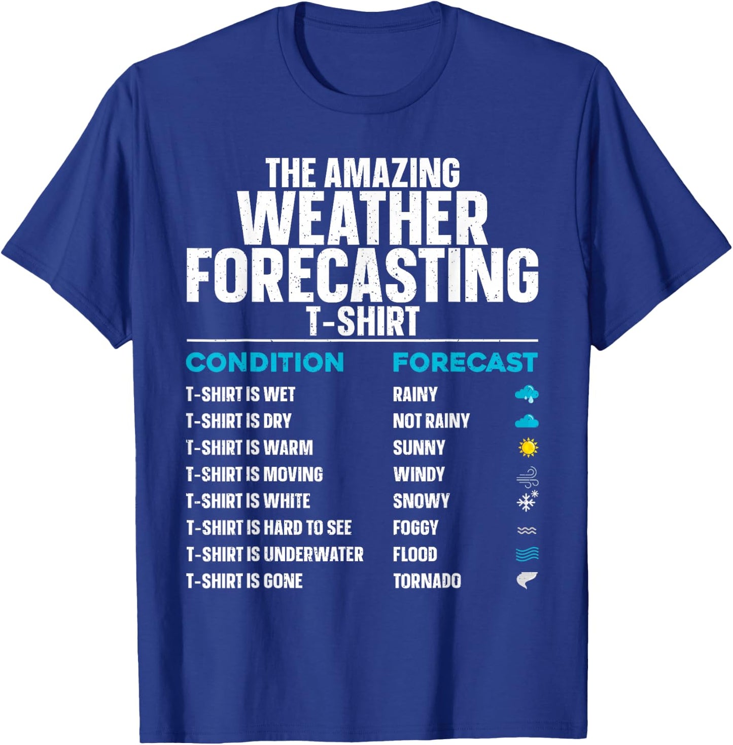 Cool Weather Forecasting Art Women Cloud Meteorology T-Shirt - T-Shirt | Royal