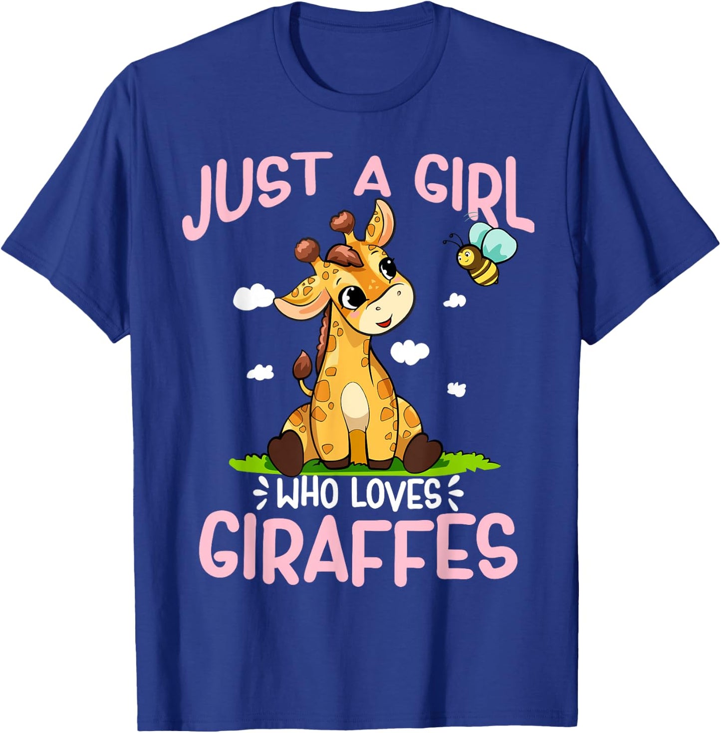 Just A Girl Who Loves Giraffes Cute Baby Giraffe T-Shirt - T-Shirt | Royal