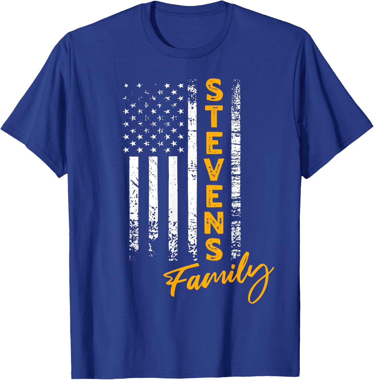 Stevens Surname American Stevens Last Name Stevens T-Shirt - T-Shirt | Royal