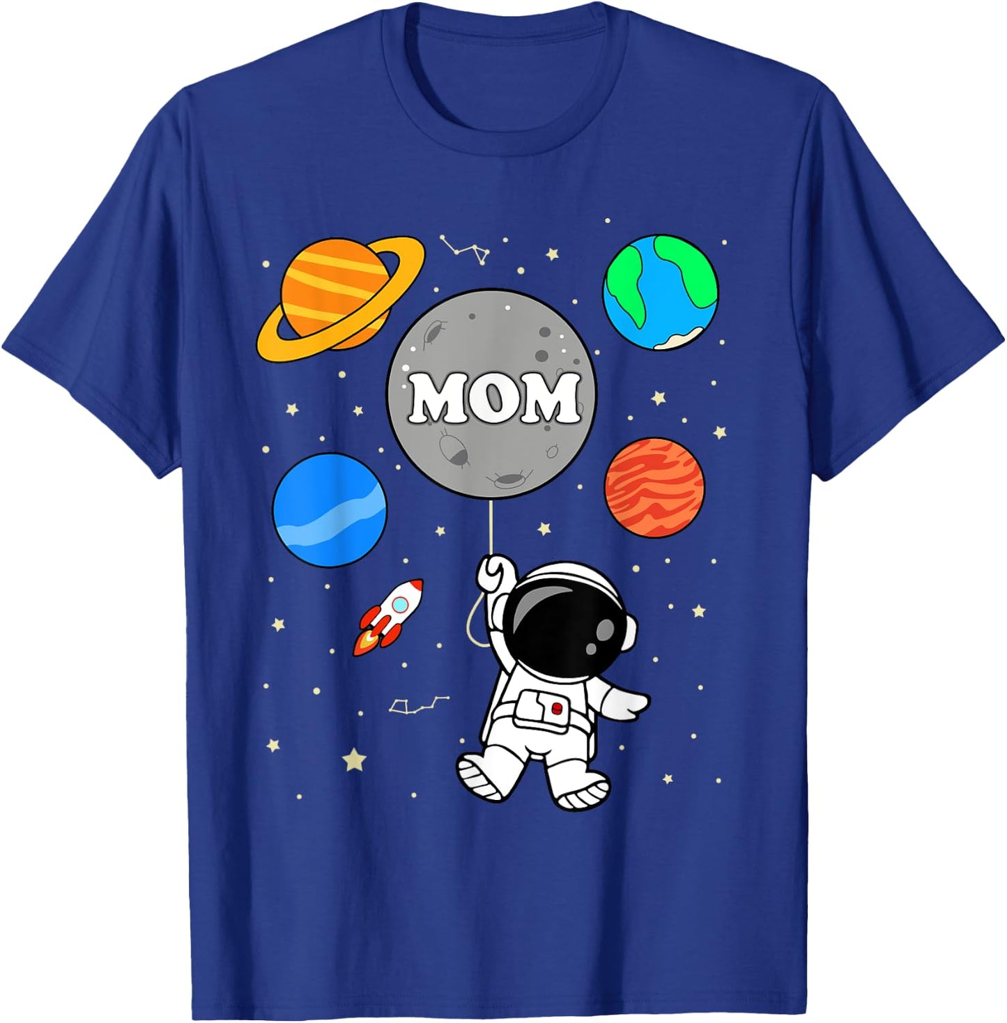 Mom Outer Space Birthday Party Family kids T-Shirt - T-Shirt | Royal