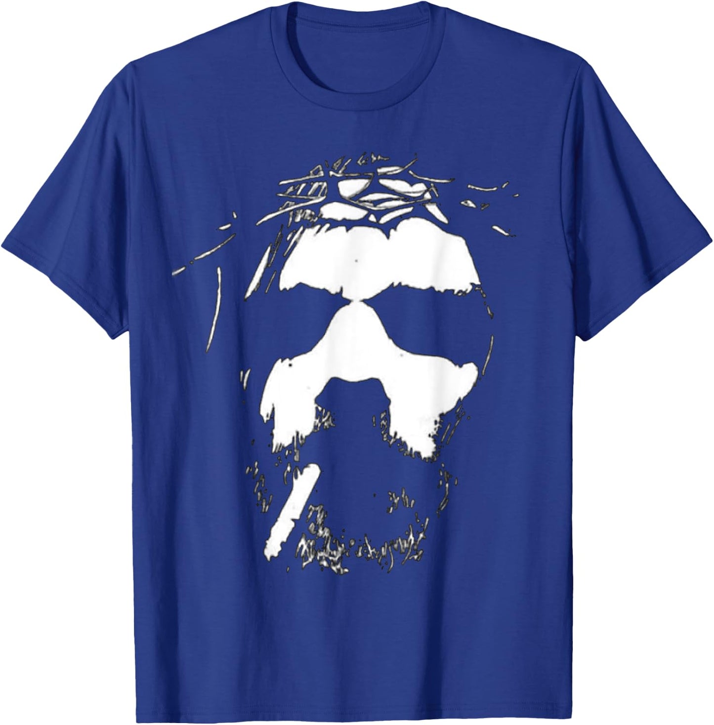 Vintage Jesus Smoking - Dark Style Art - God - Religion T-Shirt - T-Shirt | Royal