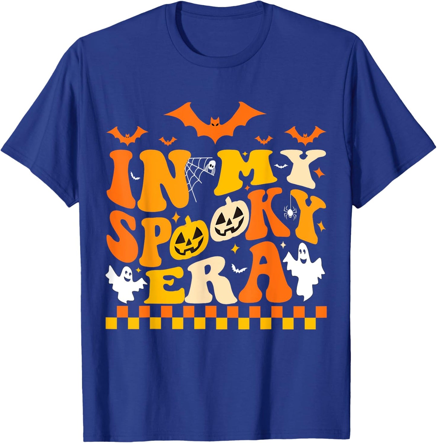In My Spooky Era Halloween Ghost Groovy Hippie Halloween T-Shirt - T-Shirt | Royal