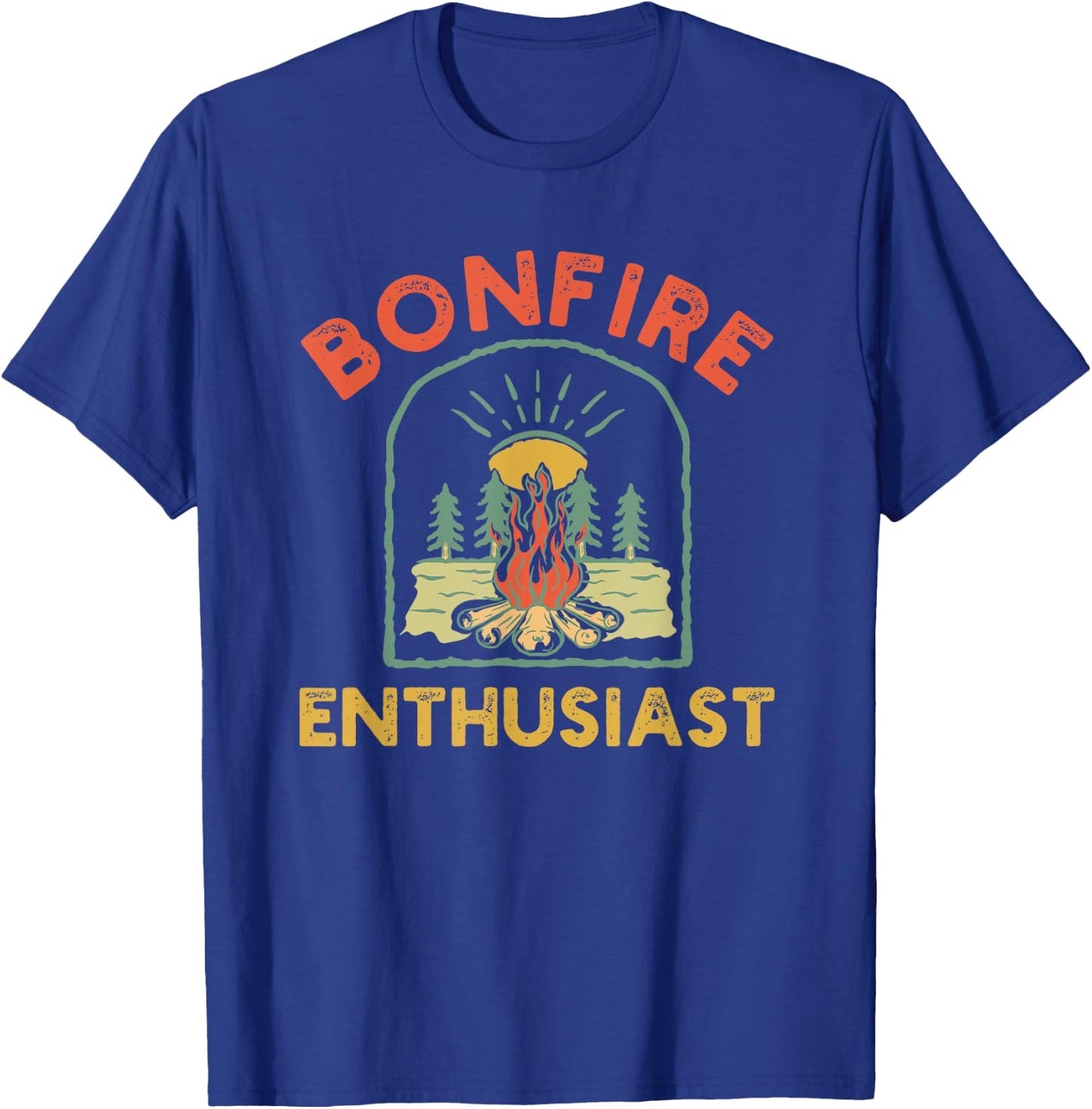 Retro Bonfire Enthusiast Campfire Funny Camping humor T-Shirt - T-Shirt | Royal