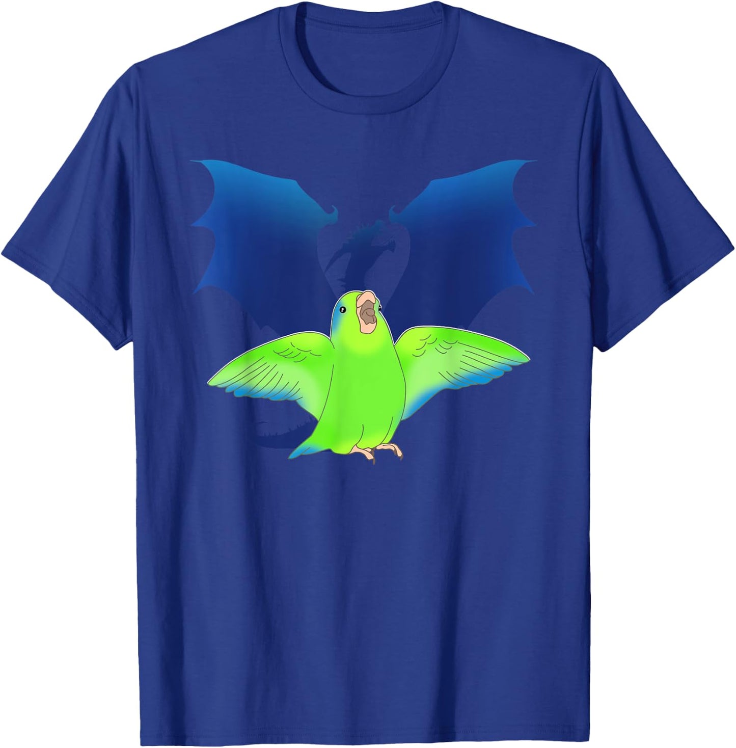 Dragon Shadow Green Parrotlet Funny Birb merch Parrot Kawaii T-Shirt - T-Shirt | Royal